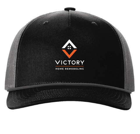 "It's Giving Victory" Hat - Black front with grey mesh, One Size